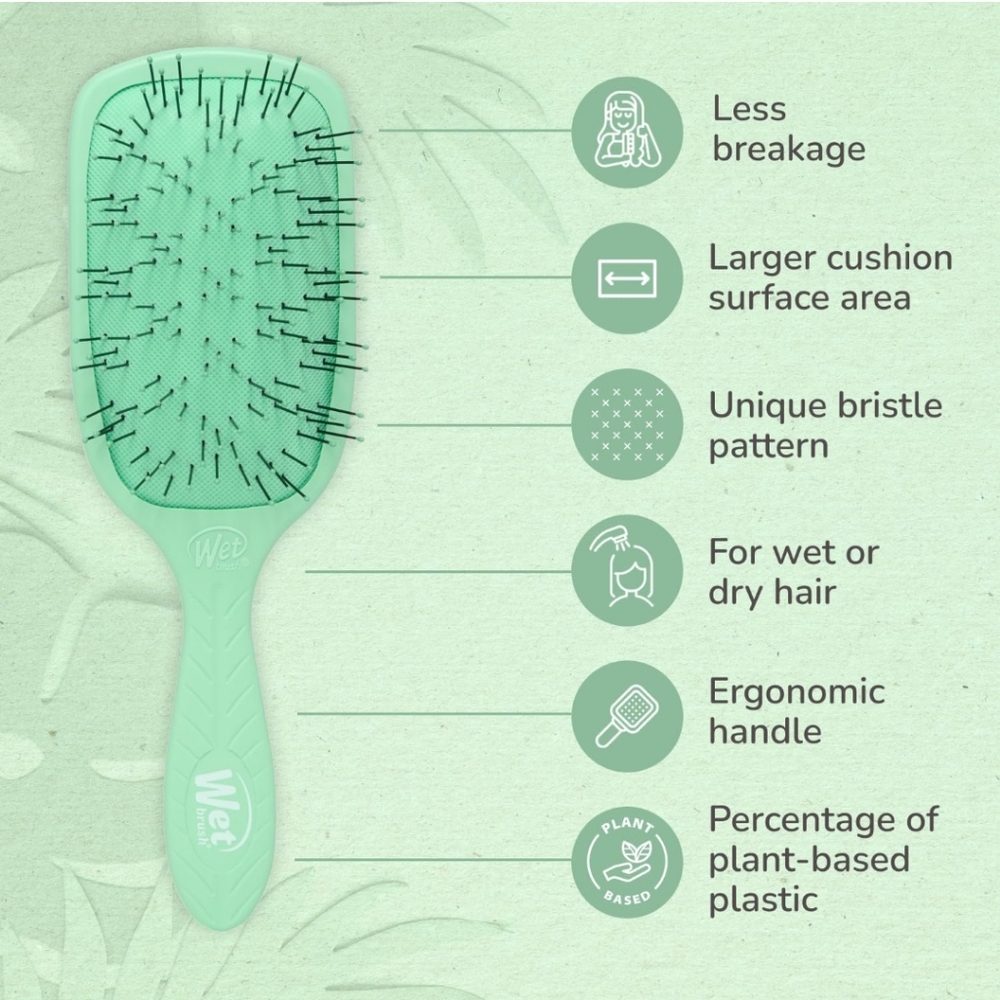 Wet Brush Paddle Detangler - Vibrant Green - Picture 7 of 13